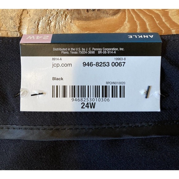 NWT $47 Worthington Zip Pocket Ankle Pants Size 24W Women’s Black - Picture 4 of 11